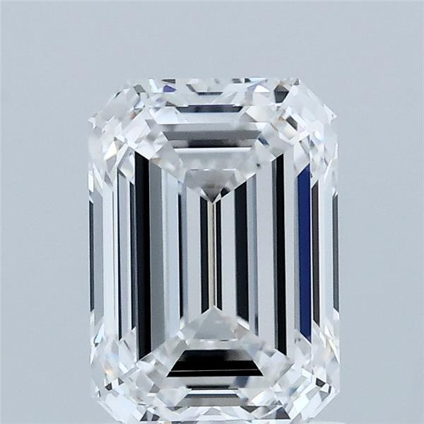 1.55 Carat Emerald Shaped, Ideal Cut, D Color, VVS2 Clarity, IGI Certified Lab Grown Diamond