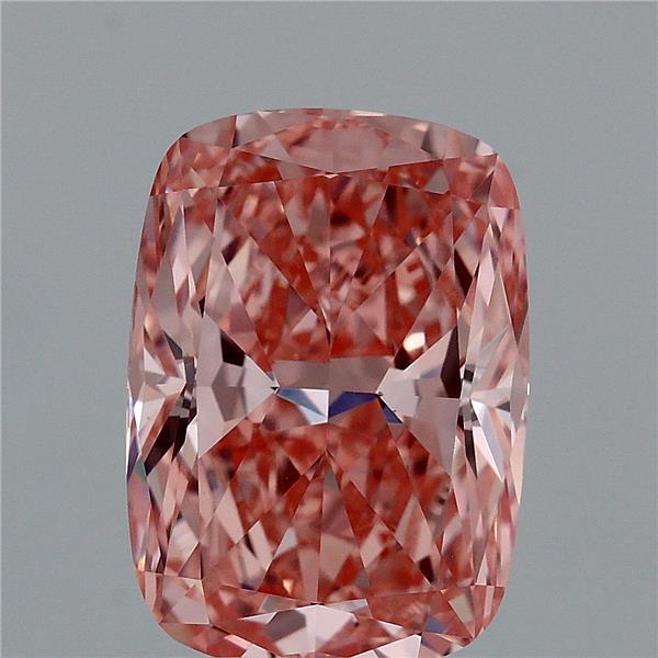 3.04 Carat Cushion Shaped, Excellent Cut, FANCY VIVID PINK Color, VVS2 Clarity, IGI Certified Lab Grown Diamond