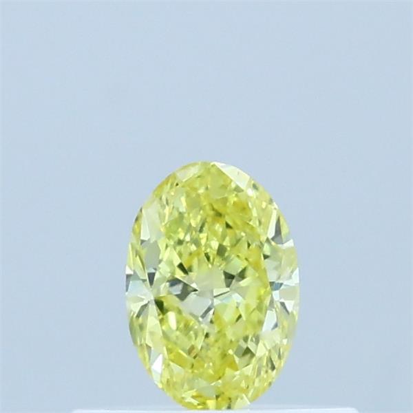 0.32 Carat Oval Shaped, Very Good Cut, FANCY INTENSE YELLOW Color, VS2 Clarity, IGI Certified Lab Grown Diamond