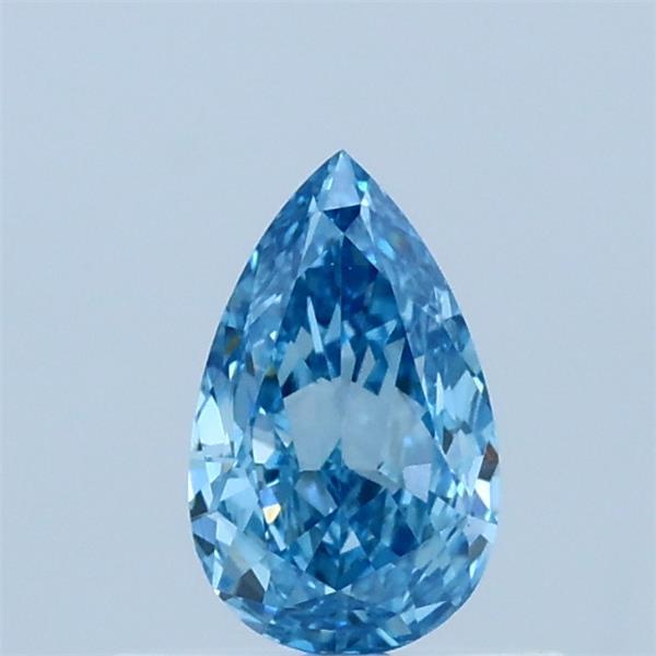 0.46 Carat Pear Shaped, Ideal Cut, FANCY VIVID BLUE Color, VS1 Clarity, IGI Certified Lab Grown Diamond