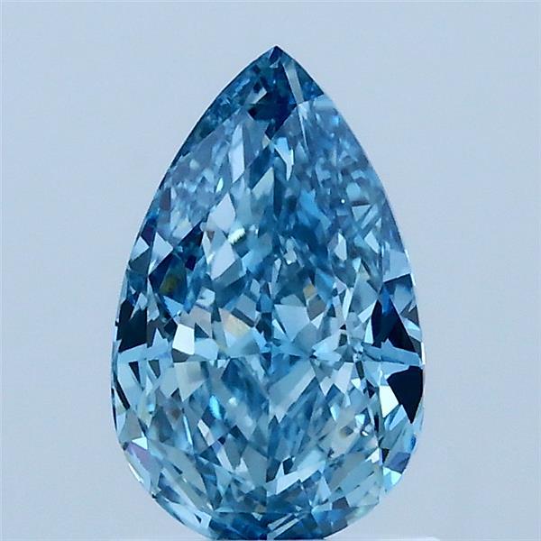 1.10 Carat Pear Shaped, Ideal Cut, FANCY VIVID BLUE Color, VS1 Clarity, IGI Certified Lab Grown Diamond
