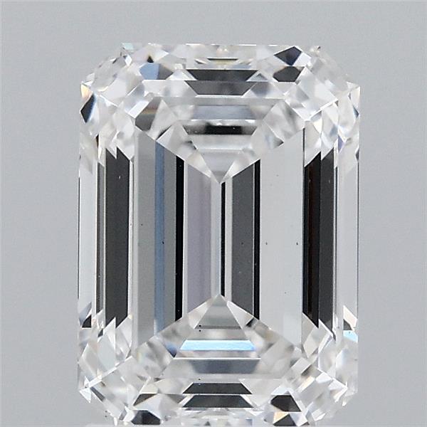 2.05 Carat Emerald Shaped, Ideal Cut, D Color, VS2 Clarity, IGI Certified Lab Grown Diamond