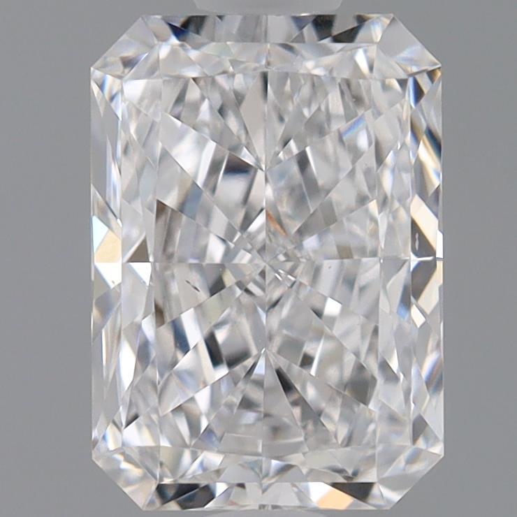 0.97 Carat Radiant Shaped, Ideal Cut, D Color, VS2 Clarity, IGI Certified Lab Grown Diamond