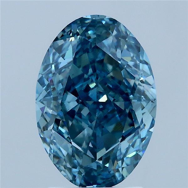 3.17 Carat Oval Shaped, Very Good Cut, FANCY VIVID BLUE Color, VS2 Clarity, IGI Certified Lab Grown Diamond