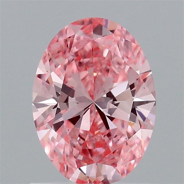 0.98 Carat Oval Shaped, Ideal Cut, FANCY VIVID PINK Color, VS2 Clarity, IGI Certified Lab Grown Diamond