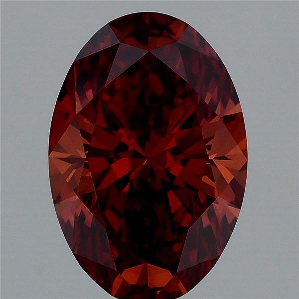 2.17 Carat Oval Shaped, Ideal Cut, FANCY DEEP ORANGE Color, VS1 Clarity, IGI Certified Lab Grown Diamond