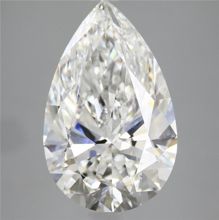 4.76 Carat Pear Shaped, Ideal Cut, F Color, VVS2 Clarity, IGI Certified Lab Grown Diamond