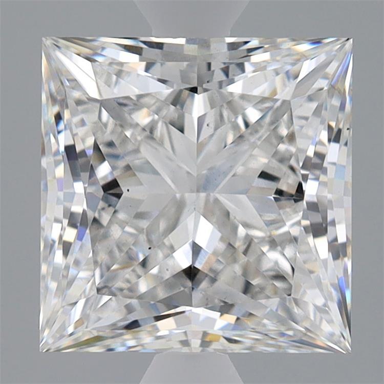 3.84 Carat Princess Shaped, Ideal Cut, E Color, VS1 Clarity, IGI Certified Lab Grown Diamond