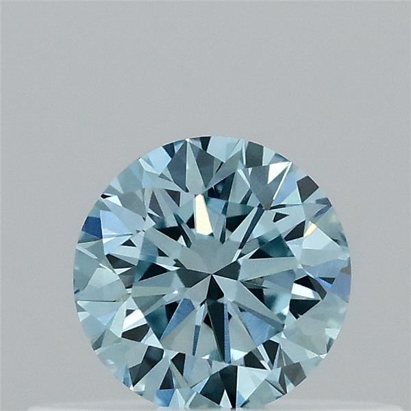 0.32 Carat Round Shaped, Very Good Cut, FANCY VIVID BLUE Color, VVS2 Clarity, IGI Certified Lab Grown Diamond