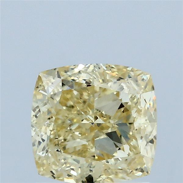 1.51 Carat Cushion Shaped, Ideal Cut, FANCY INTENSE YELLOW Color, VVS2 Clarity, IGI Certified Lab Grown Diamond