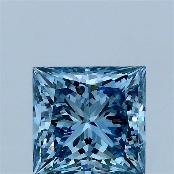 1.01 Carat Princess Shaped, Ideal Cut, FANCY VIVID BLUE Color, VS1 Clarity, IGI Certified Lab Grown Diamond