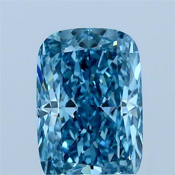 1.60 Carat Cushion Shaped, Ideal Cut, FANCY VIVID BLUE Color, VS1 Clarity, IGI Certified Lab Grown Diamond