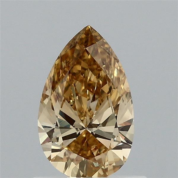 0.70 Carat Pear Shaped, Ideal Cut, FANCY INTENSE YELLOW Color, VS1 Clarity, IGI Certified Lab Grown Diamond
