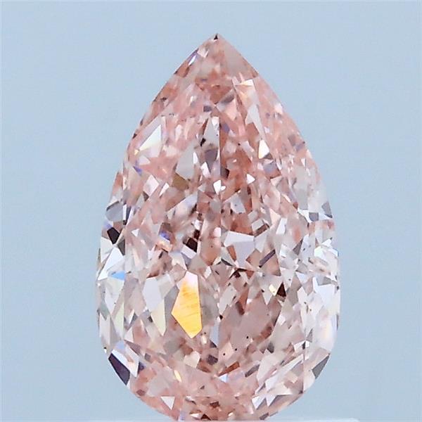 1.11 Carat Pear Shaped, Excellent Cut, FANCY VIVID PINK Color, VS1 Clarity, IGI Certified Lab Grown Diamond