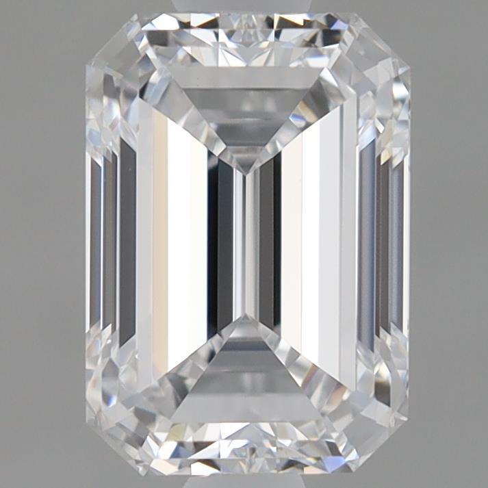 0.96 Carat Emerald Shaped, Ideal Cut, D Color, VVS2 Clarity, IGI Certified Lab Grown Diamond