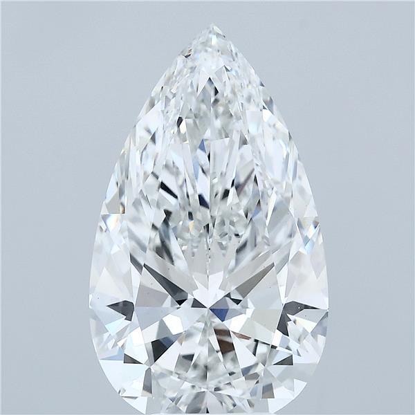6.02 Carat Pear Shaped, Ideal Cut, F Color, VS1 Clarity, IGI Certified Lab Grown Diamond
