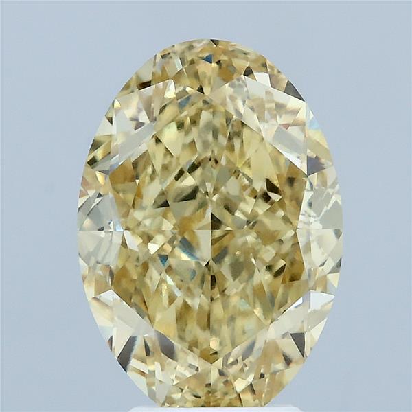 4.30 Carat Oval Shaped, Very Good Cut, FANCY INTENSE YELLOW Color, VVS2 Clarity, IGI Certified Lab Grown Diamond