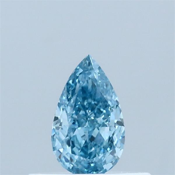 0.34 Carat Pear Shaped, Excellent Cut, FANCY VIVID BLUE Color, VVS2 Clarity, IGI Certified Lab Grown Diamond