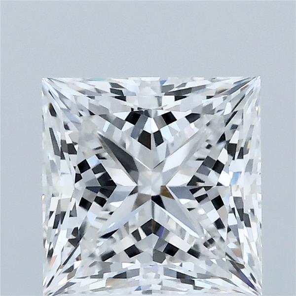 2.08 Carat Princess Shaped, Ideal Cut, E Color, VVS2 Clarity, IGI Certified Lab Grown Diamond