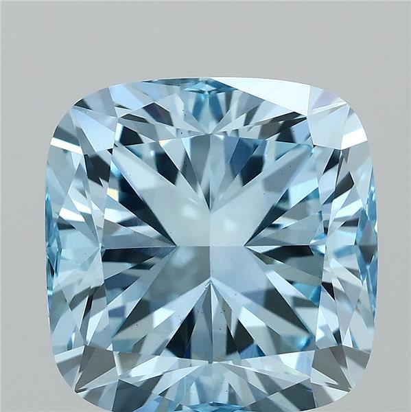 3.04 Carat Cushion Shaped, Very Good Cut, FANCY VIVID BLUE Color, VS1 Clarity, IGI Certified Lab Grown Diamond