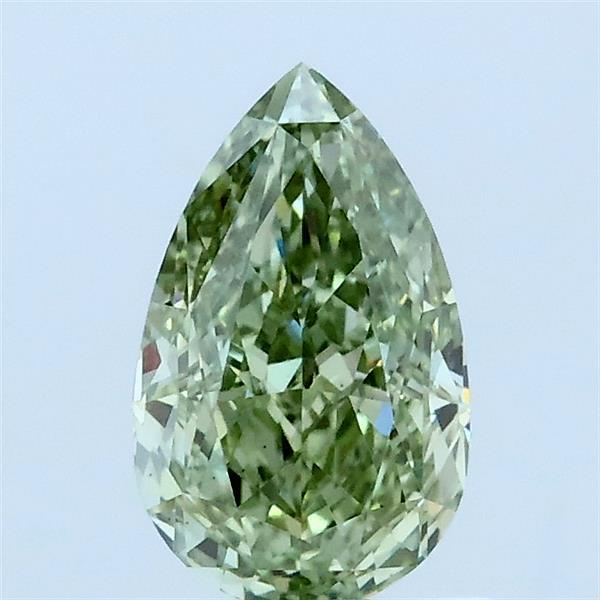 1.07 Carat Pear Shaped, Excellent Cut, FANCY VIVID GREEN Color, VS1 Clarity, IGI Certified Lab Grown Diamond