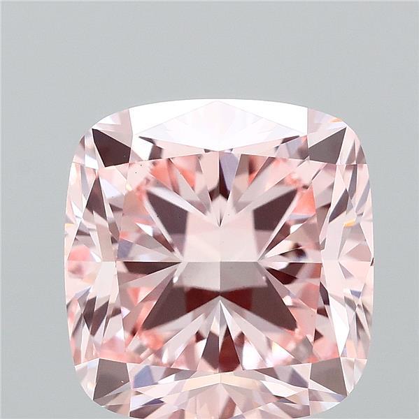 3.02 Carat Cushion Shaped, Excellent Cut, FANCY INTENSE PINK Color, VS1 Clarity, IGI Certified Lab Grown Diamond