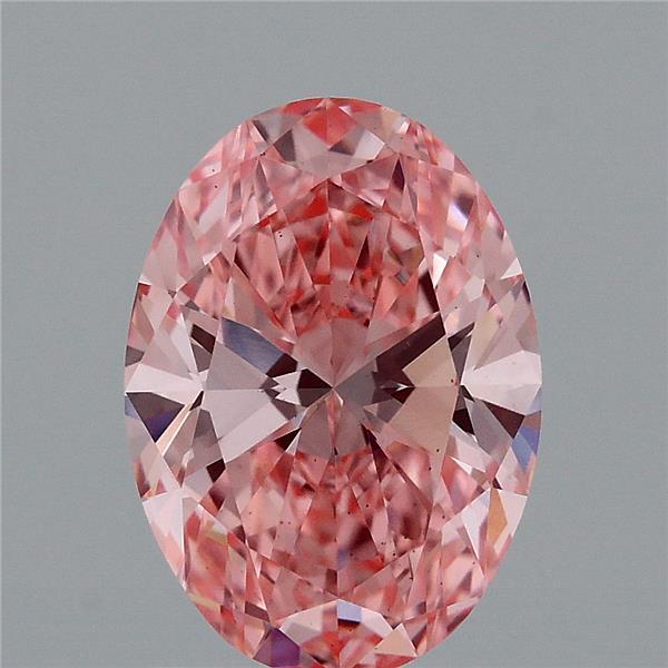 1.66 Carat Oval Shaped, Ideal Cut, FANCY VIVID PINK Color, VS1 Clarity, IGI Certified Lab Grown Diamond