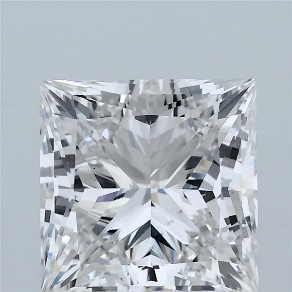 3.07 Carat Princess Shaped, Ideal Cut, F Color, VS1 Clarity, IGI Certified Lab Grown Diamond