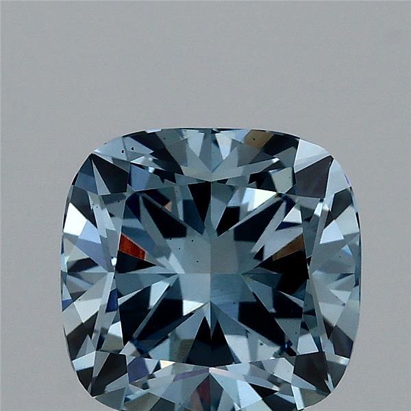 2.18 Carat Cushion Shaped, Ideal Cut, FANCY VIVID BLUE Color, VS2 Clarity, IGI Certified Lab Grown Diamond