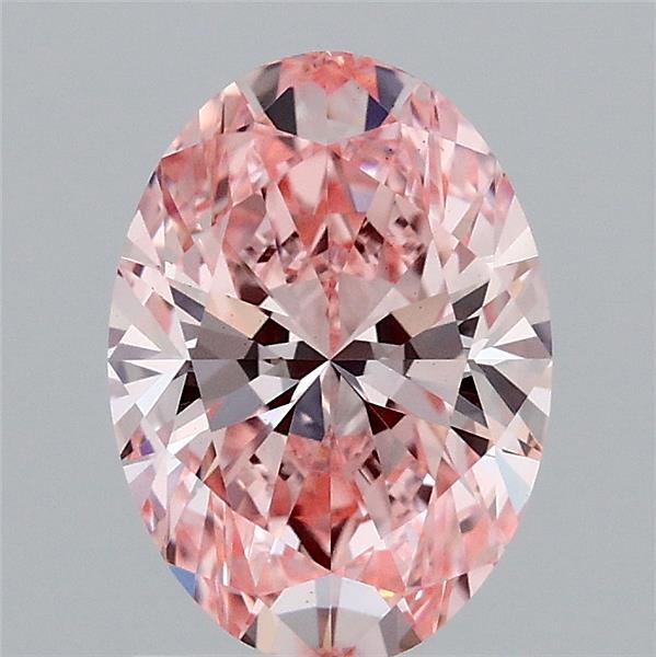 1.52 Carat Oval Shaped, Ideal Cut, FANCY VIVID PINK Color, VS1 Clarity, IGI Certified Lab Grown Diamond