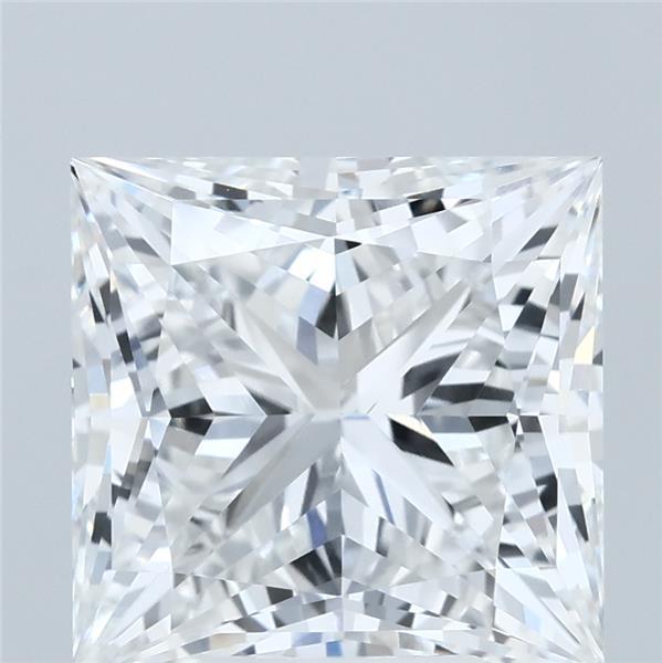 5.08 Carat Princess Shaped, Ideal Cut, E Color, VVS2 Clarity, IGI Certified Lab Grown Diamond