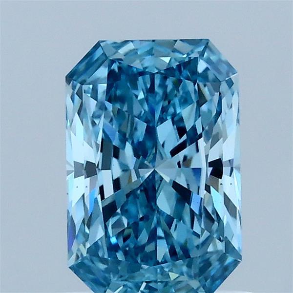 1.03 Carat Radiant Shaped, Ideal Cut, FANCY VIVID BLUE Color, VS2 Clarity, IGI Certified Lab Grown Diamond