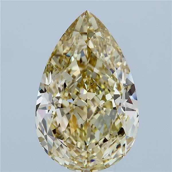 10.05 Carat Pear Shaped, Excellent Cut, FANCY LIGHT YELLOW Color, VVS2 Clarity, IGI Certified Lab Grown Diamond