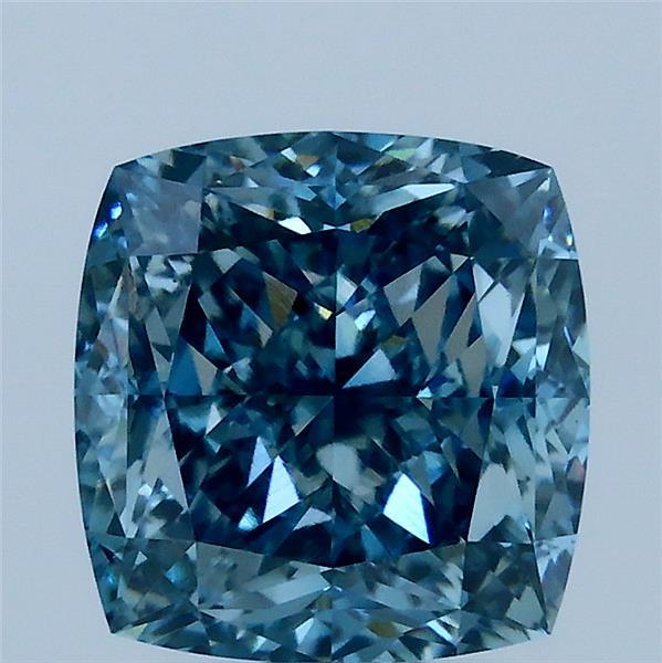 3.29 Carat Cushion Shaped, Excellent Cut, FANCY VIVID BLUE Color, VS1 Clarity, IGI Certified Lab Grown Diamond