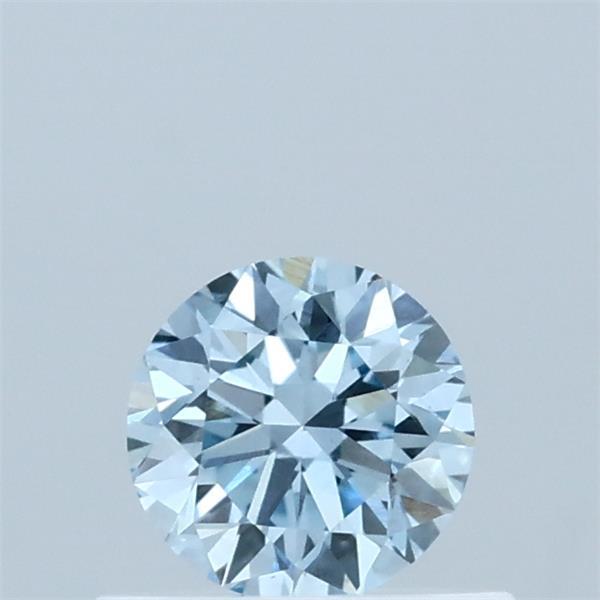 0.46 Carat Round Shaped, Excellent Cut, FANCY VIVID BLUE Color, VS1 Clarity, IGI Certified Lab Grown Diamond