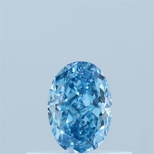 0.35 Carat Oval Shaped, Very Good Cut, FANCY VIVID BLUE Color, VVS2 Clarity, IGI Certified Lab Grown Diamond