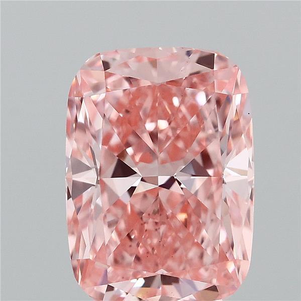 2.06 Carat Cushion Shaped, Ideal Cut, FANCY VIVID PINK Color, VS1 Clarity, IGI Certified Lab Grown Diamond