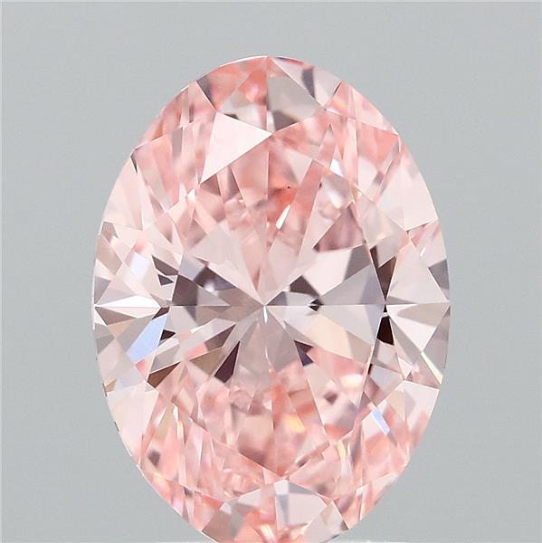 2.03 Carat Oval Shaped, Ideal Cut, FANCY VIVID PINK Color, VS1 Clarity, IGI Certified Lab Grown Diamond