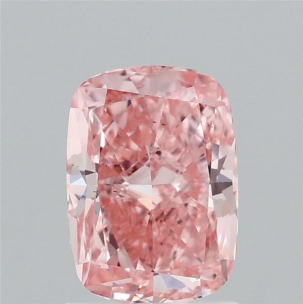 1.50 Carat Cushion Shaped, Ideal Cut, FANCY VIVID PINK Color, VS2 Clarity, IGI Certified Lab Grown Diamond