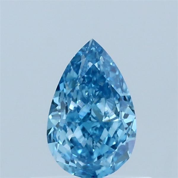 0.55 Carat Pear Shaped, Excellent Cut, FANCY VIVID BLUE Color, VVS2 Clarity, IGI Certified Lab Grown Diamond
