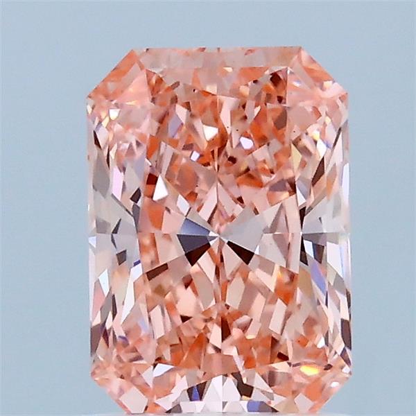 1.22 Carat Radiant Shaped, Ideal Cut, FANCY VIVID PINK Color, VS1 Clarity, IGI Certified Lab Grown Diamond
