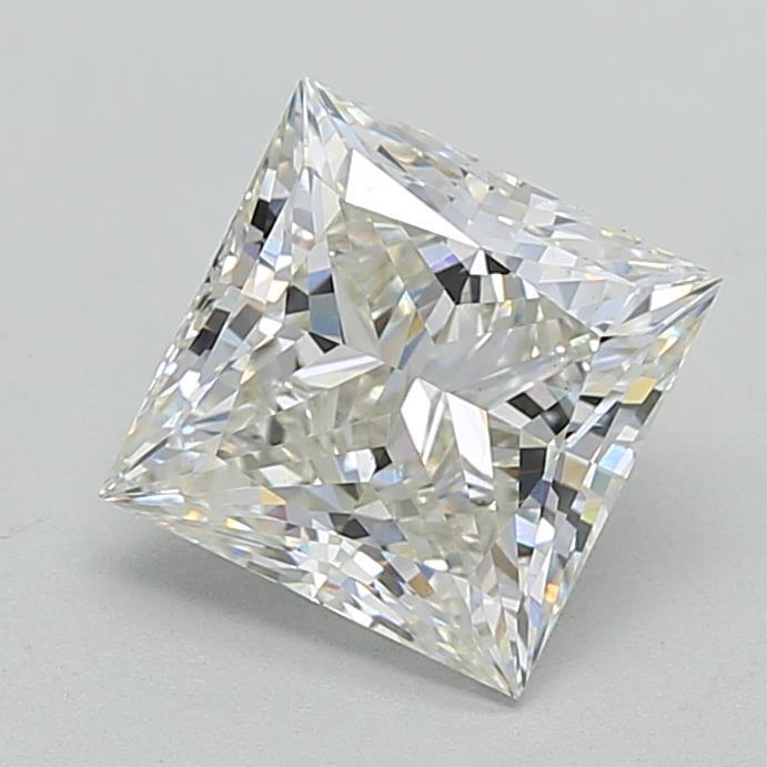 3.03 Carat Princess Shaped, Ideal Cut, H Color, VS1 Clarity, IGI Certified Lab Grown Diamond