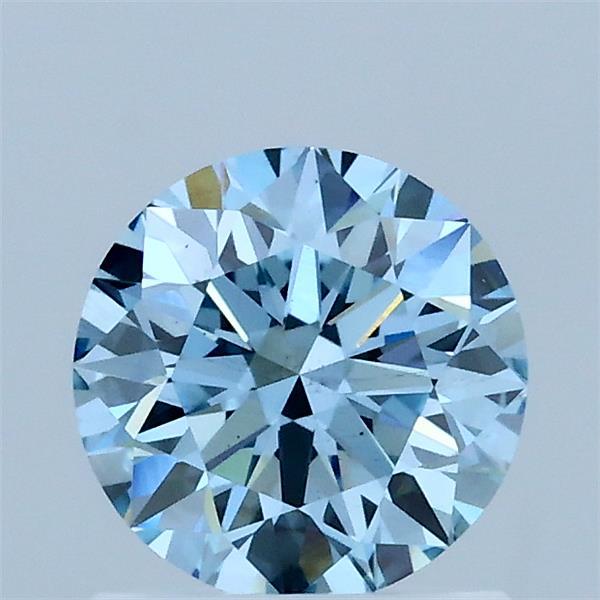 1.03 Carat Round Shaped, Ideal Cut, FANCY VIVID BLUE Color, VS2 Clarity, IGI Certified Lab Grown Diamond