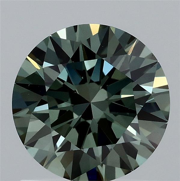 1.06 Carat Round Shaped, Excellent Cut, FANCY VIVID GREEN Color, VS1 Clarity, IGI Certified Lab Grown Diamond
