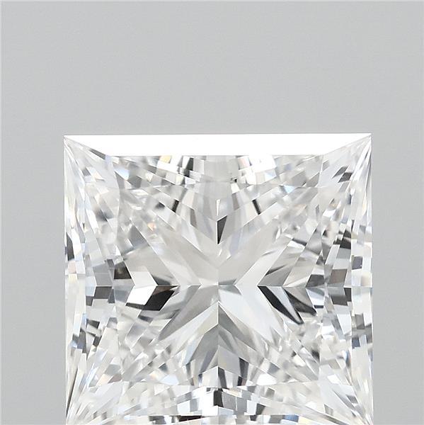 4.59 Carat Princess Shaped, Ideal Cut, E Color, VVS2 Clarity, IGI Certified Lab Grown Diamond