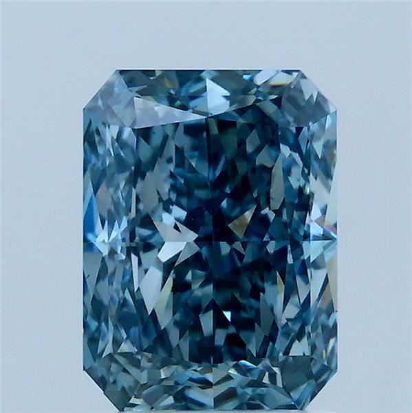 2.01 Carat Radiant Shaped, Ideal Cut, FANCY VIVID BLUE Color, VS1 Clarity, IGI Certified Lab Grown Diamond