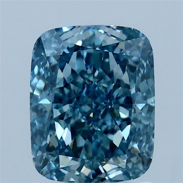 1.76 Carat Cushion Shaped, Ideal Cut, FANCY VIVID BLUE Color, VS1 Clarity, IGI Certified Lab Grown Diamond