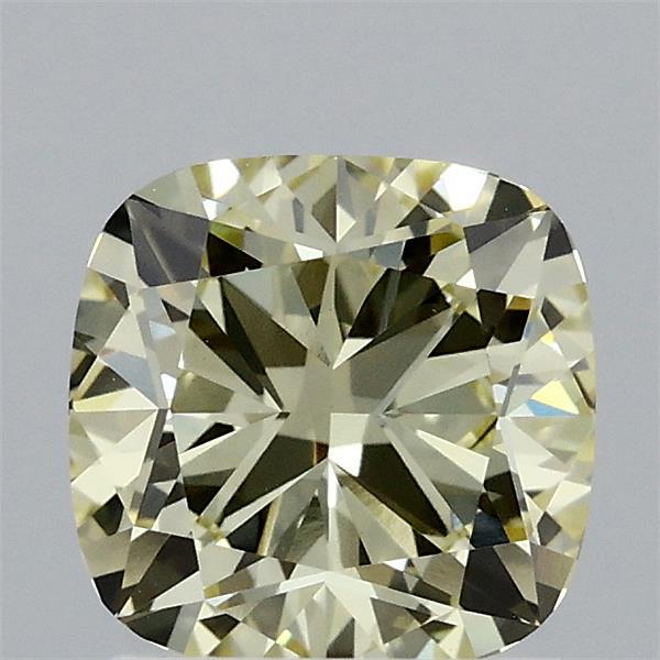 1.51 Carat Cushion Shaped, Ideal Cut, FANCY YELLOW Color, VS1 Clarity, IGI Certified Lab Grown Diamond