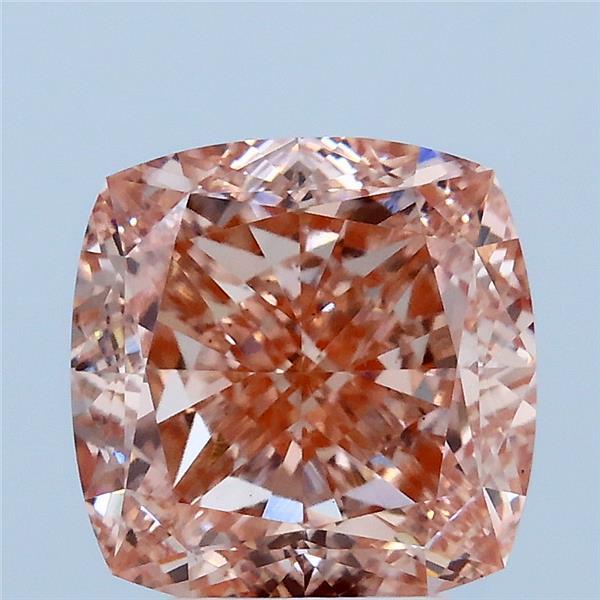 4.07 Carat Cushion Shaped, Excellent Cut, FANCY INTENSE PINK Color, VS1 Clarity, IGI Certified Lab Grown Diamond