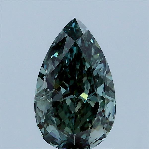 1.02 Carat Pear Shaped, Excellent Cut, FANCY VIVID GREEN Color, VS1 Clarity, IGI Certified Lab Grown Diamond